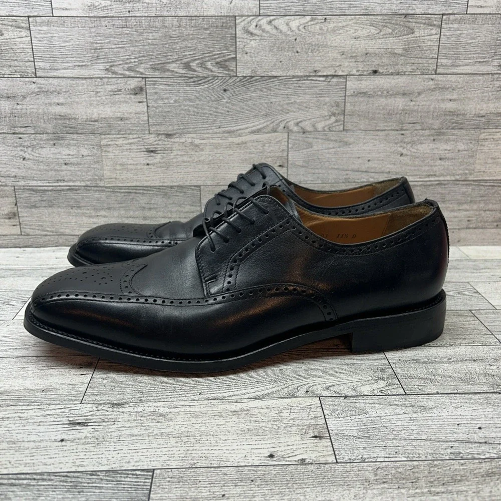 Florsheim Imperial Oxford Black Leather Wingtip Shoes 18193 Men Size‎ 11.5D